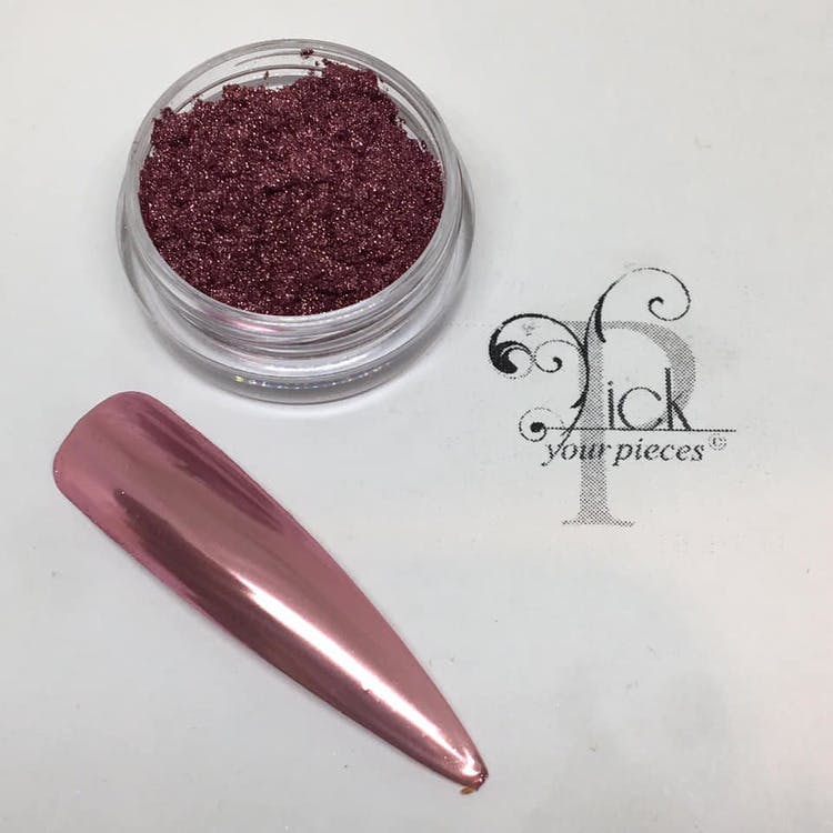 Rosa Pink chrom pulver pigment i burk
