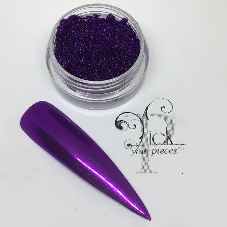 Mörk lila Dark purple chrom pigment pulver i burk
