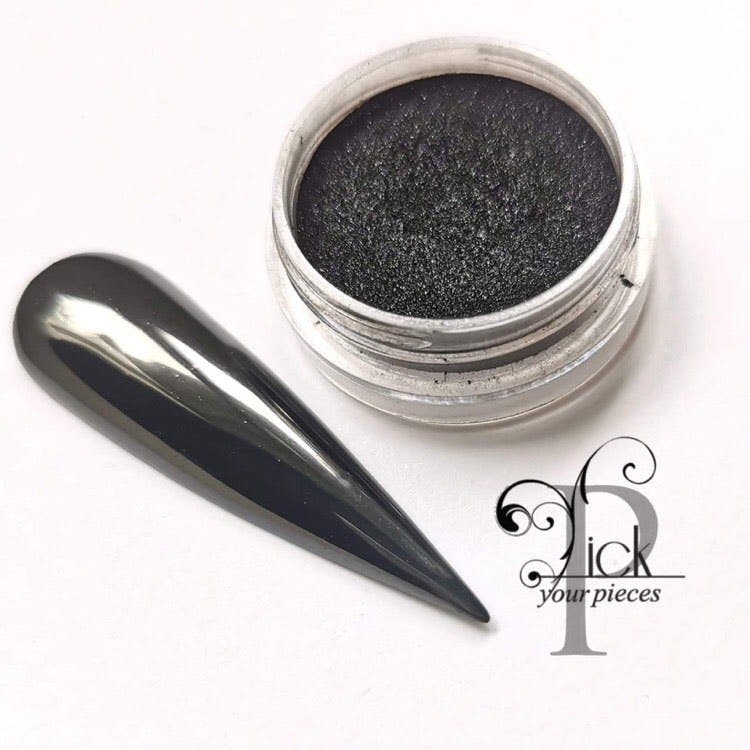 Svart Black pigment pulver chrom i burk
