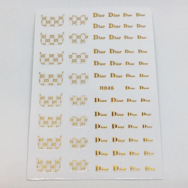 Stickers Logo Dior Guld