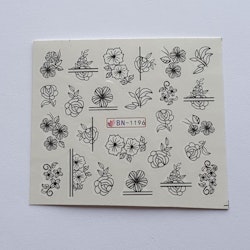 Waterstickers Blommor