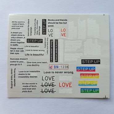 Waterstickers Text