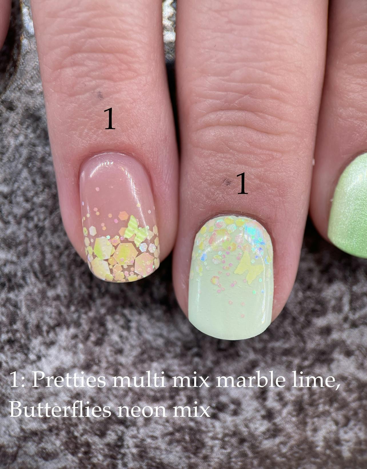 Pretties Multi Mix Marble Lime