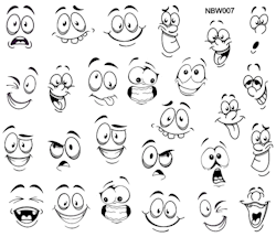 Waterstickers - Funny Faces