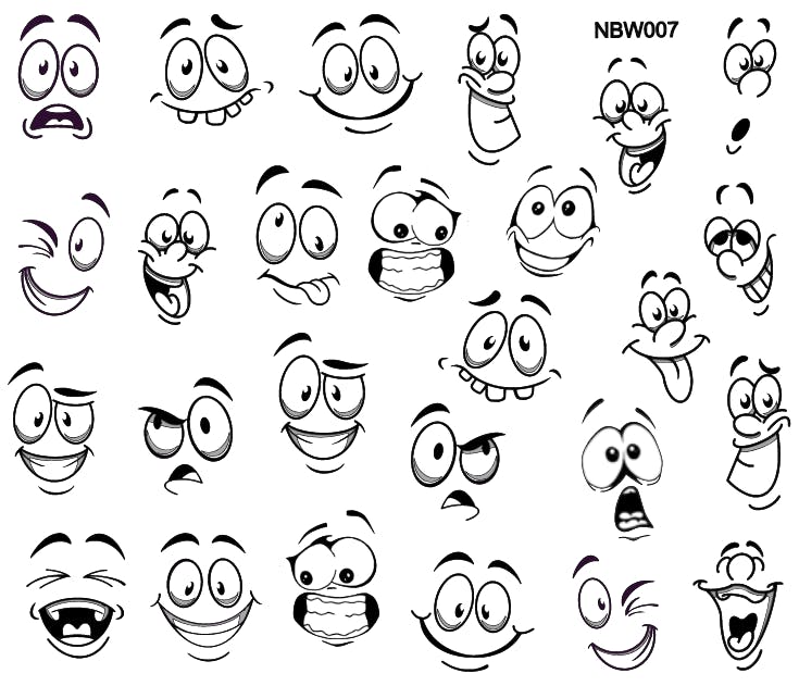 Waterstickers - Funny Faces
