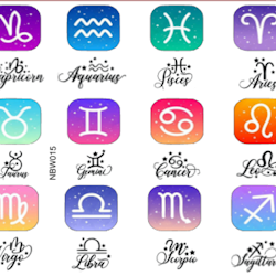 Waterstickers - Zodiac Colors