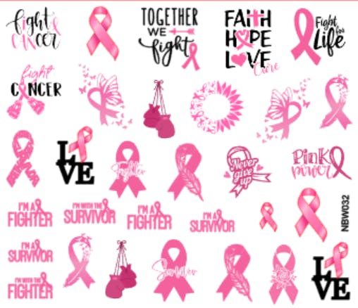 Watersticker - Rosa bandet / Pink Ribbon