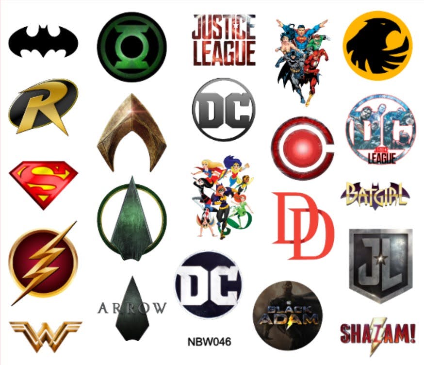 Waterstickers DC Comic Justice League