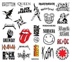 Waterstickers Rock & Metal Bands