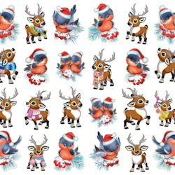 Waterstickers Winter Animal