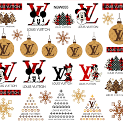 Waterstickers Louis Vuitton Mickey Christmas