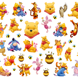 Waterstickers Nalle Puh / Winnie the Pooh