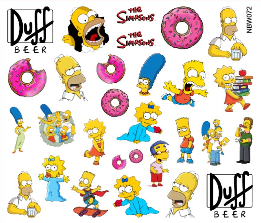 Waterstickers Simpsons