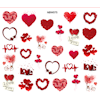 Waterstickers Hearts and Roses