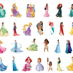 Waterstickers Prinsessor / Princesses