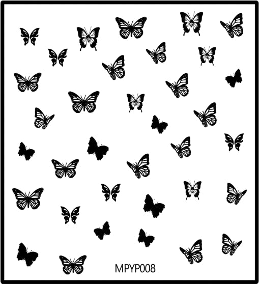 Stickers Butterflies Black