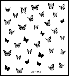 Stickers Butterflies Black
