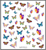 Färglada fjärilar nagelklistermärken, stickers nailstickers ark