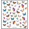Färglada fjärilar nagelklistermärken, stickers nailstickers ark