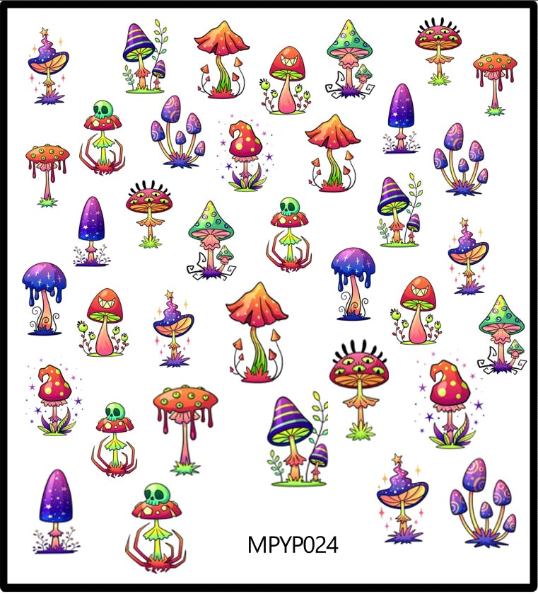Stickers Mushrooms Trippy