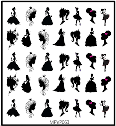 Stickers Princess Black