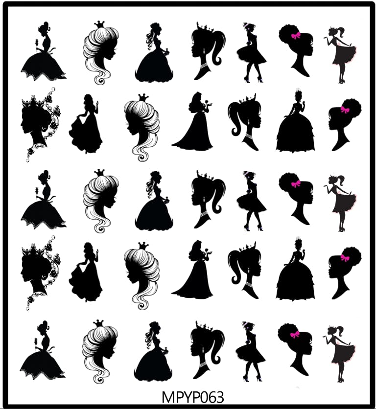 Stickers Princess Black