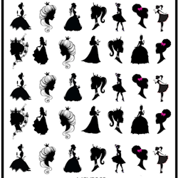 Stickers Princess Black