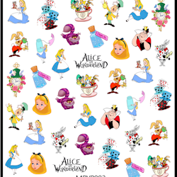 Stickers Alice In Wonderland 1