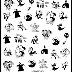 Stickers Nightmare Before Christmas Black