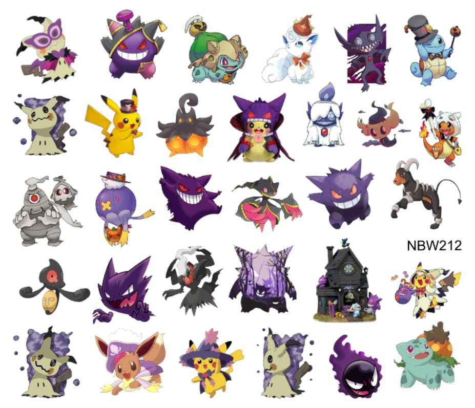 Watersticker - Pokemon Halloween 1