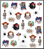 Stickers Scary Joker/Clowns