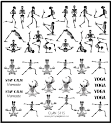 Stickers Skeleton Yoga