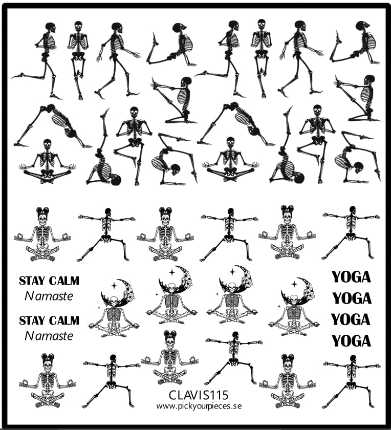 Stickers Skeleton Yoga