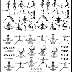 Stickers Skeleton Yoga