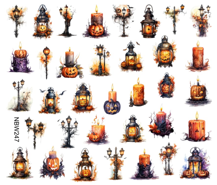 Watersticker - Halloween Candles and Lanterns