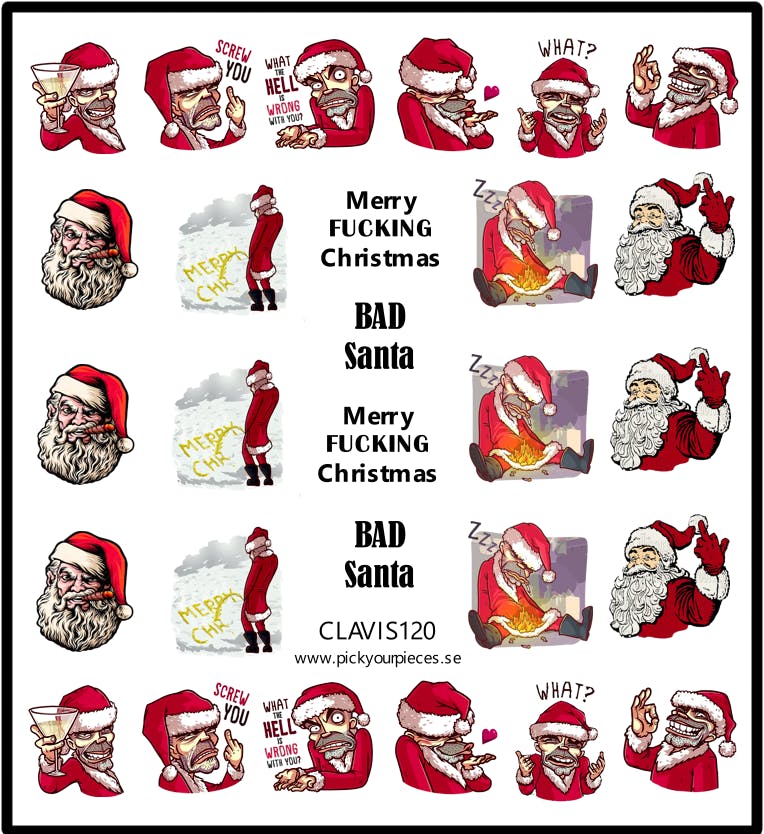 Stickers Bad Santa