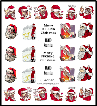 Stickers Bad Santa