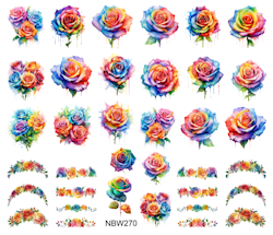 Watersticker - Roses Rainbow