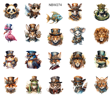 Watersticker - Steampunk Animals 2