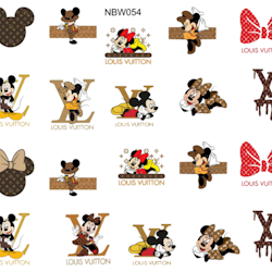 Waterstickers Louis Vuitton & Mickey Mouse