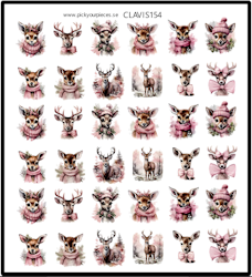 Stickers Winter Deer Pink
