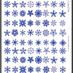 Stickers Snowflake Blue