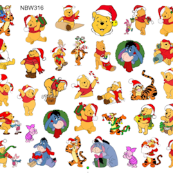 Watersticker - Winnie the pooh Christmas