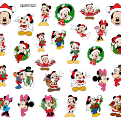 Watersticker - Mickey & Minnie Christmas