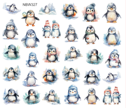Watersticker - Winter Penguins 1