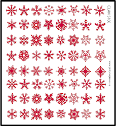 Stickers Snowflake Red