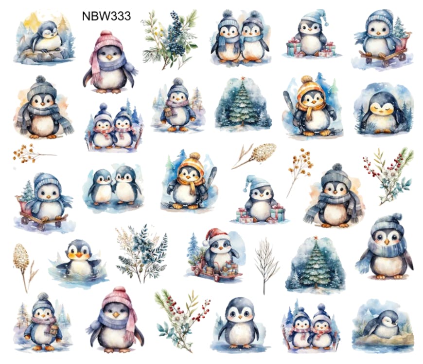 Watersticker - Winter Penguins 2