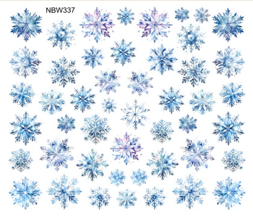 Watersticker -  Snowflakes Blue