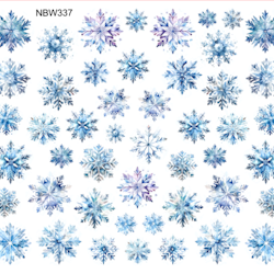 Watersticker -  Snowflakes Blue