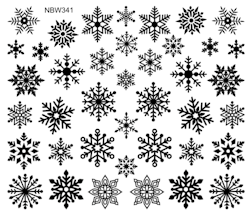 Watersticker -  Snowflakes Black 2